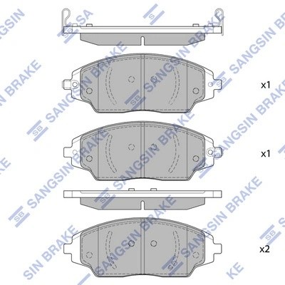 Колодки тормозные CHEVROLET AVEO 11-/COBALT 13- передние SP1481 SP1481 SANGSIN