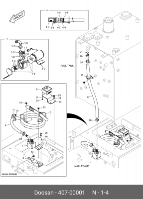 407-00001 Ротор с набором пластин топливоперекачивающего насоса 407-00001 DOOSAN