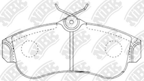 Колодки тормозные NISSAN Almera (00-06) передние (4шт.) NIBK PN2180 NIBK