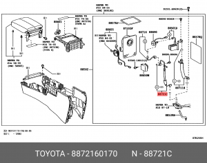 88721-60170 Трубка 88721-60170 TOYOTA