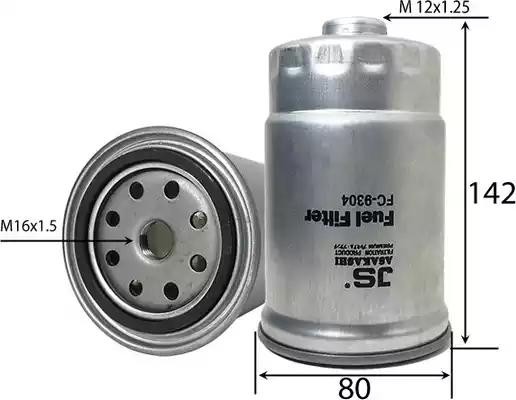 фильтр топливный!\Hyundai i20 1.4L 10-, 1.6L 09-, Santa Fe 2.0L 04-06, ix35 1.7L FC9304 JS ASAKASHI