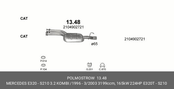13.48 АЛЮМ ГЛУШИТЕЛЬ, ПОЛЬША 13.48 POLMOSTROW