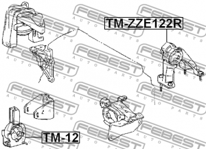Опора двигателя TM-ZZE122R TM-ZZE122R FEBEST