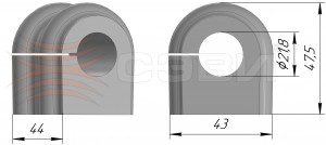 Подушка стабилизатора 2234-6040 SEVI