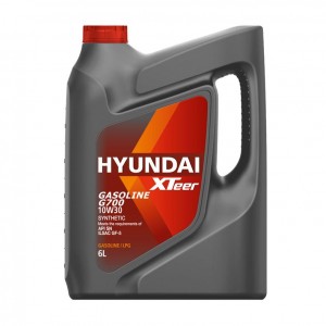 HYUNDAI XTeer Gasoline G700 10W30 (6L) масло моторн.! синт.\ API SP, ILSAC GF-5, 1061012 HYUNDAI XTEER