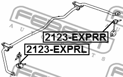 Тяга стабилизатора задняя правая FORD EXPLORER V TUB 2011- 2123-EXPRR 2123-EXPRR FEBEST