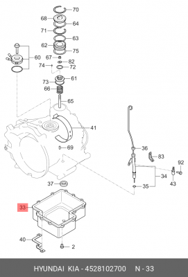 Поддон масляный АКПП KIA Picanto (04-) OE 4528102700 HYUNDAI KIA
