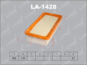фильтр воздушный!\ Hyunda Accent, KIA Rio 1.4/1.6 16V 05> LA-1428 LYNXAUTO