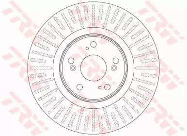 Диск тормозной передний HONDA ACCORD VIII 320мм DF6437 DF6437 TRW