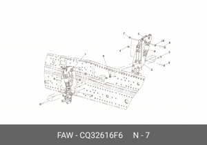 Гайка замка кабины (М16) 3310 Е5 CQ32616F6 FAW