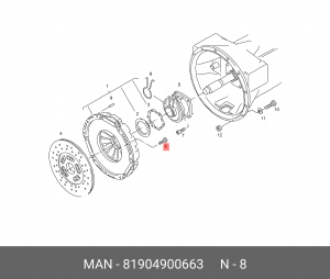 болт! M8x45\MAN 81904900663 MAN