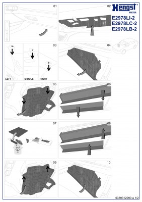 фильтр салона! к-кт 2 шт., угольный\ BMW F10/F11 2.0-5.0 10>/F01/F02 3.0-6.0 08> E2978LC-2 HENGST