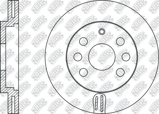 Диск тормозной OPEL Astra G (98-05) передний (1шт.) NIBK RN1110 NIBK