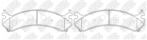 PN0409-NIBK колодки дисковые передние!\ Cadillac DTS, Chevrolet Silverado, Humme PN0409 NIBK
