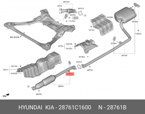 ПОДВЕСКА ВЫХЛОПНОЙ ТРУБЫ 28761-C1600 28761C1600 HYUNDAI KIA