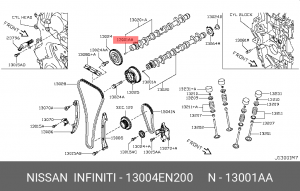ШПОНКА/DOWEL-CAMSHAFT 13004-EN200 NISSAN