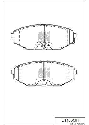 Колодки тормозные дисковые пер. Nissan Maxima QX 2.0i-3 D1165MH D1165MH MK KASHIYAMA