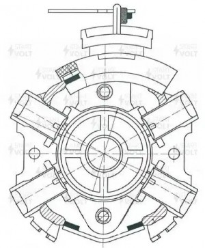 Узел щеточный стартера VBS1078 START VOLT