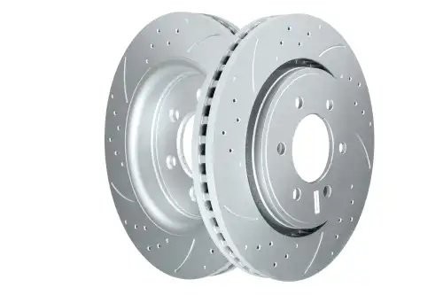 Передний тормозной диск Evolution с перфорацией и насечками, в покрытии GEOMET A AR85108 POWERSTOP