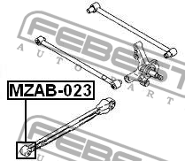 Сайлентблок задн продольной тяги MAZDA 626 (GF) MZAB-023 MZAB-023 FEBEST