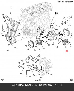 55493557 Tepмocтaт 55493557 GENERAL MOTORS