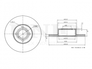 Диск тормозной задний BRD-20187 UNIO