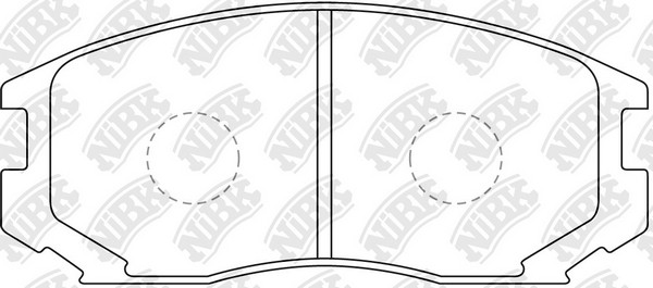 Колодки тормозные MITSUBISHI Lancer (92-),Colt передние (4шт.) NIBK PN3285 NIBK
