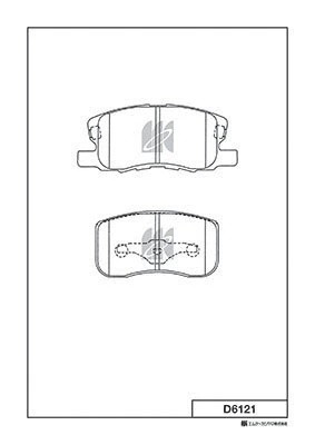 Колодки тормозные дисковые Mitsubishi Colt 04-12 D6121 D6121 MK KASHIYAMA