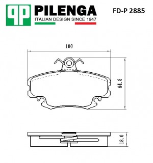 Колодки тормозные диск.передние без ABS LADA LARGUS, LOGAN, SANDERO FD-P2885 FD-P 2885 PILENGA