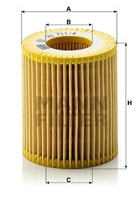 Фильтр масляный OPEL Astra H (04-) MANN HU7114X MANN FILTER