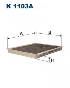 фильтр салона! угольный 230x21x180 Fiat Stilo 01>/Bravo 07>, Lanci Delta 1.4-2.0 K1103A FILTRON