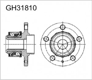 Ступица FORD Focus (98-) задняя в сборе GMB GH31810 GMB