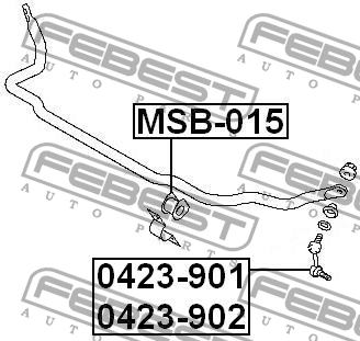 MITSUBISHI PAJERO 00> 0423-901 FEBEST
