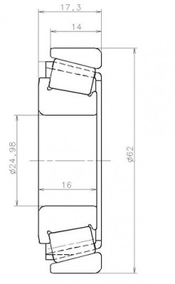 Подшипник КПП [25x62x17,25] EC42226S02H206 NTN SNR