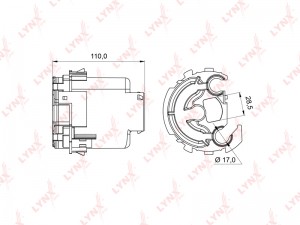 фильтр топливный погружной!\ Mitsubishi L200 2.5Di-D 05> LF-994M LYNXAUTO