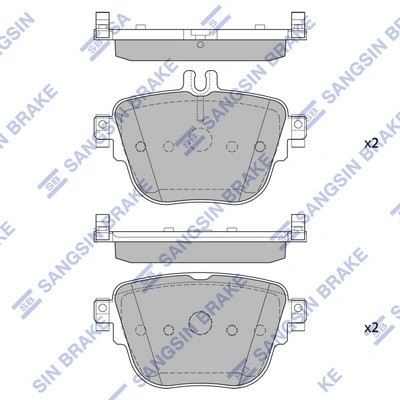 Колодки задние MERCEDES E W213 2016-, CLS C257 2018- SP4413 SP4413 SANGSIN