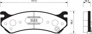 Колодки тормозные CHEVROLET Tahoe (00-) передние (4шт.) SANGSIN SP1298 SANGSIN