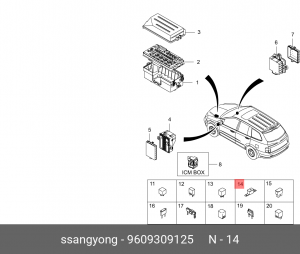 Предохранитель SSANGYONG Actyon (06-),Kyron (05-) (125A) OE 9609309125 SSANG YONG