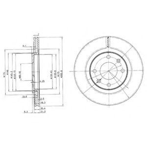 BG2387 диск тормозной передний!\ Citroen Xantia, Peugeot 405 1.8-2.0HDi 85> BG2387 DELPHI