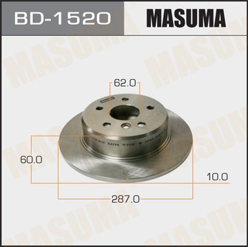 диск тормозной задний!\ Toyota Camry, Lexus RX300 3.0 00-03 BD1520 MASUMA