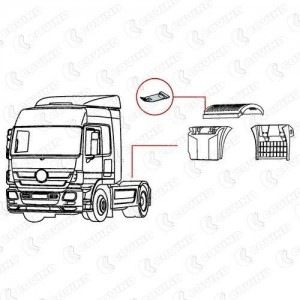 крепление крыла заднего!резинаMB Actros MP2/Mega Space, Axor 943515 COVIND