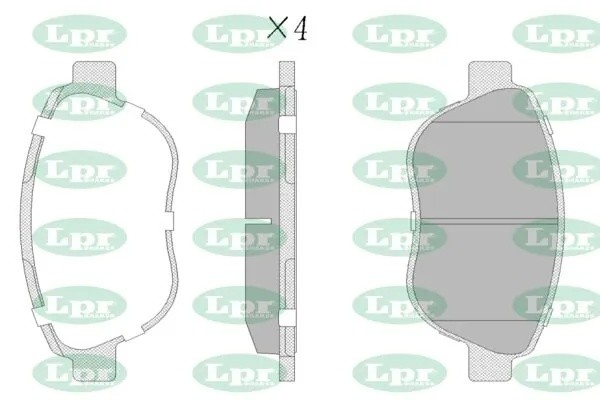 Колодки передние FIAT DOBLO 05- 05P1192 05P1192 LPR
