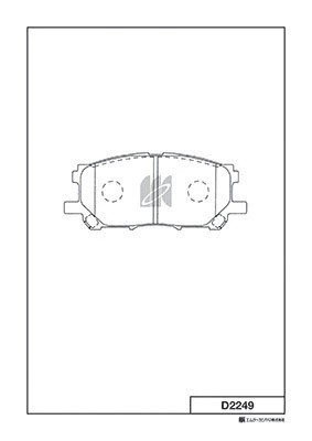 D2249-01 FDB1715=1039 00 [0446548080] !колодки дисковые п.\ Lexus RX300 all 03> D2249 MK KASHIYAMA