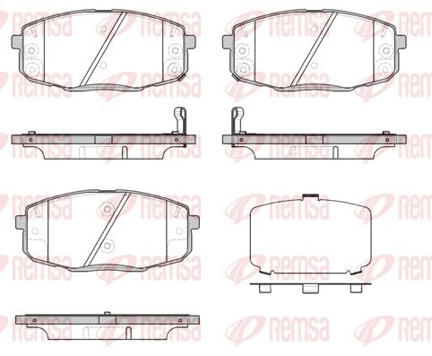 Колодки торм.пер./датKIA CEE'D 1.4/1.6/CRDi/2.0 12/06-> 103812 REMSA