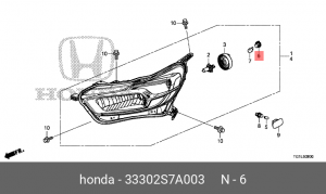 Патрон лампы HONDA указателя поворота OE 33302S7A003 HONDA