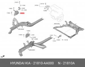 ОПОРНЫЙ УЗЕЛ ДВИГАТЕЛЯ HYUNDAI/KIA 21810AA000 HYUNDAI KIA