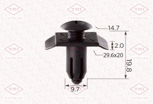 Клипса автомобильная [упаковка 10 штук] TJB1763 TJB1763 TATSUMI
