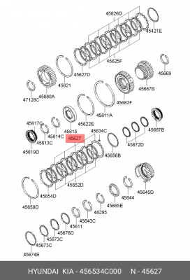456534C000 PLATE-BRAKE 456534C000 HYUNDAI