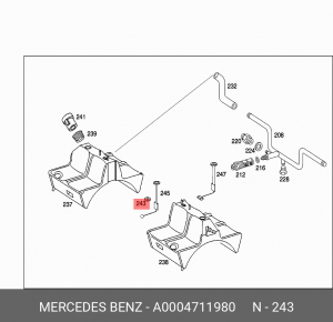 0004711980 Кольцо уплотнительное 23 X 15 X 3 A 000 471 19 80 MERCEDES BENZ