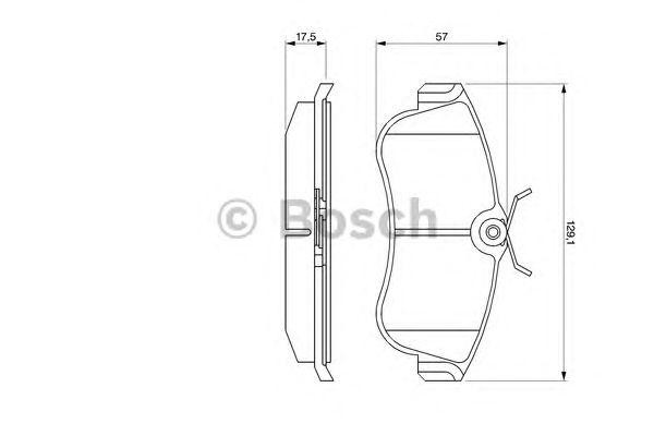 Колодки тормозные NISSAN Almera N16E (00-),Primera P11E (93-03) передние (4шт.)  0 986 461 147 BOSCH